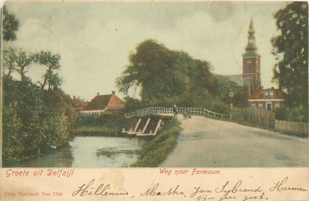 702-051-023 Delfzijl Weg Naar Farmsum, Ophalen of Verzenden, Voor 1920, Groningen