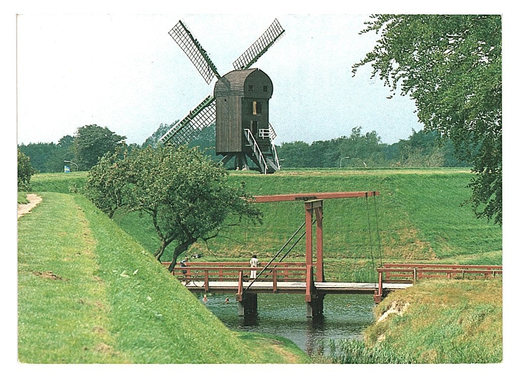 37824 Bourtange jr 70 80 Groningen molen Nette oude kaart, Ophalen of Verzenden, 1980 tot heden, Ongelopen, Groningen