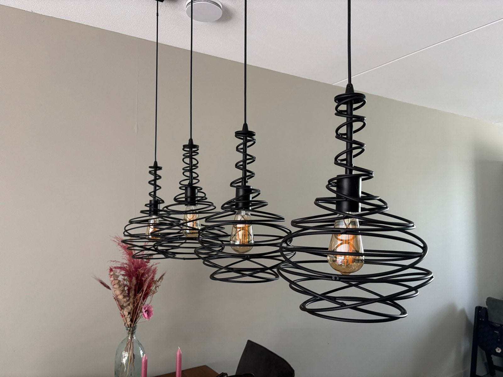 Reefs Interior hanglamp Corris met 6 LED lampen Henry E27 6W, Ophalen, Zo goed als nieuw, Metaal, E27 (groot)