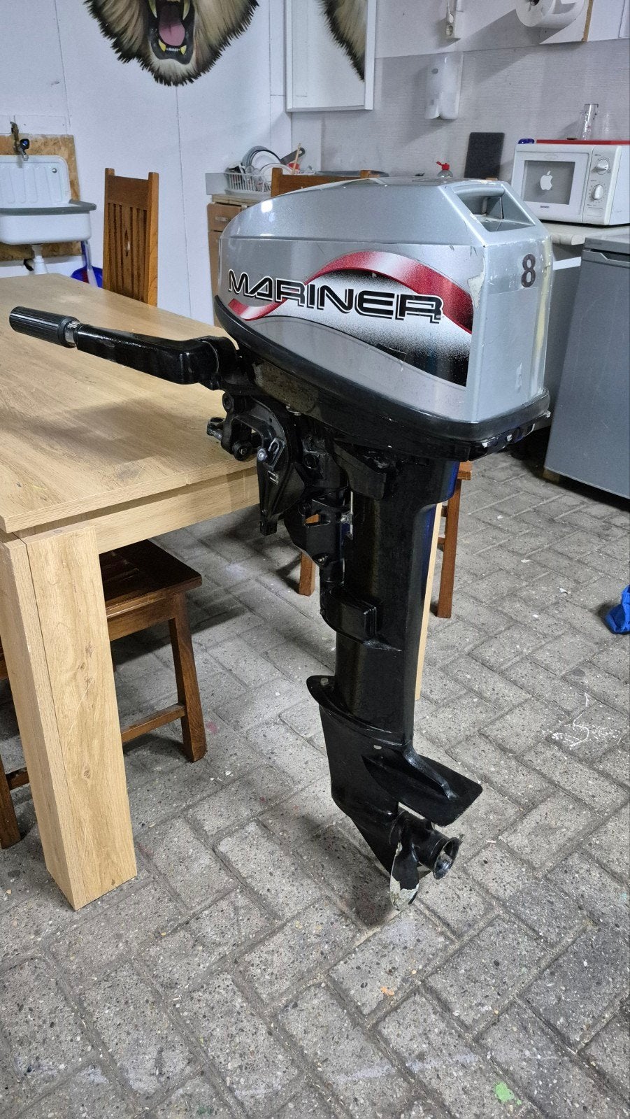 Mariner 8pk Langstaart Buitenboordmotor, Ophalen, Gebruikt, 5 tot 10 pk, Buitenboordmotor
