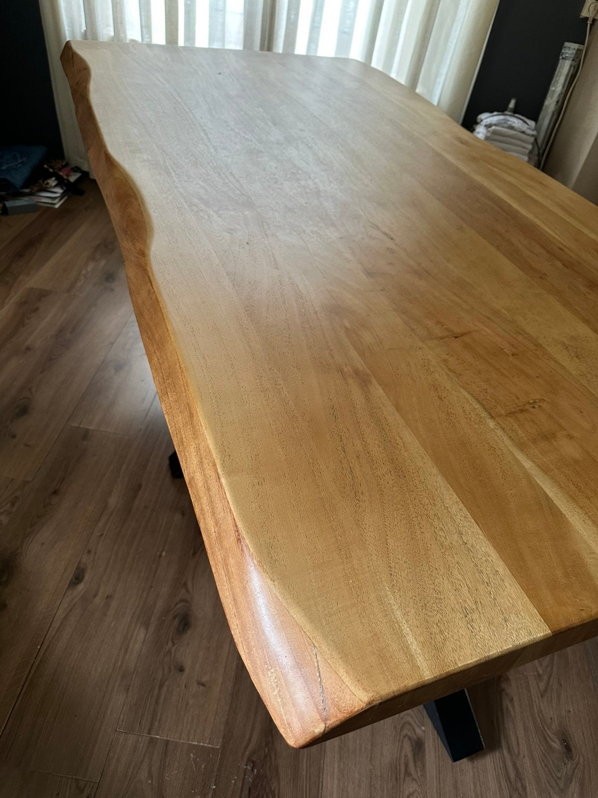 Supermooie Boomstamtafel Als Nieuw, Ophalen, 50 tot 100 cm, Zo goed als nieuw, 150 tot 200 cm