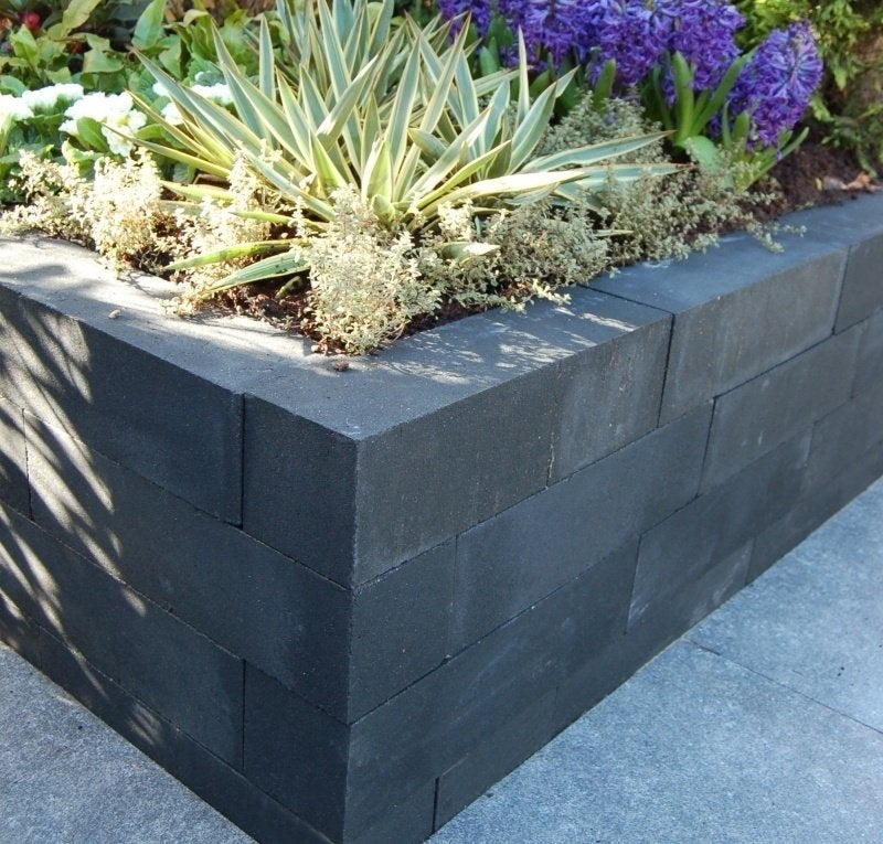 Muur blokken antraciet 15x15x60 of 12x12x60, Tuin en Terras, Bielzen en Borders, Biels, Nieuw, Ophalen of Verzenden, Beton