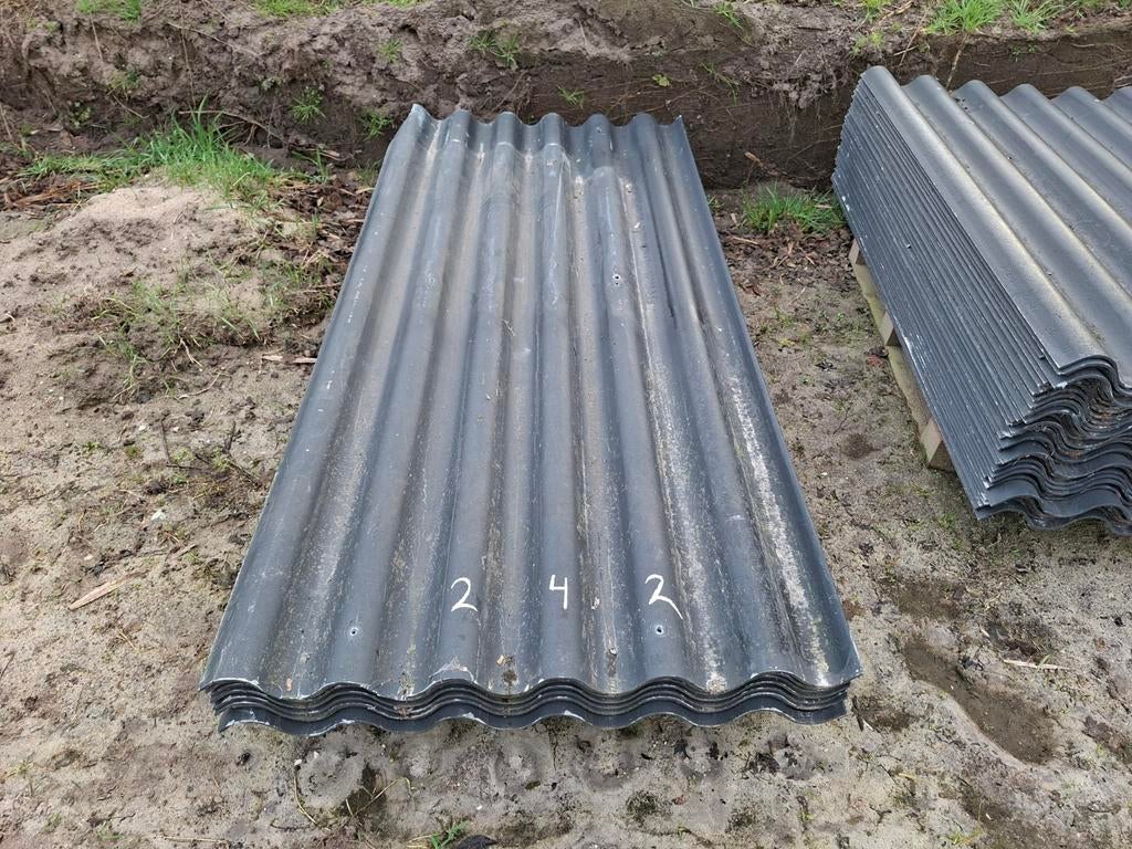 Asbestvrije golfplaten in diverse maten, Doe-het-zelf en Verbouw, Ophalen, Overige materialen, Zwart, Nieuw