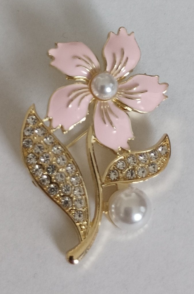 Bloem broche, Overige materialen, 4 tot 7 cm, Overige kleuren, Nieuw