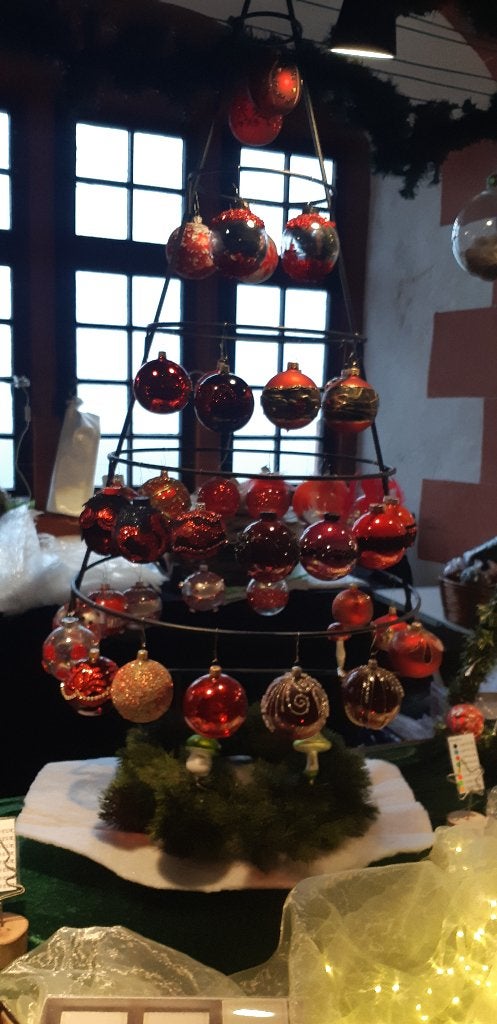 Partij kerstballen/deco Glas wegens beeindigen Kerstmarkten, Diversen, Ophalen, Nieuw