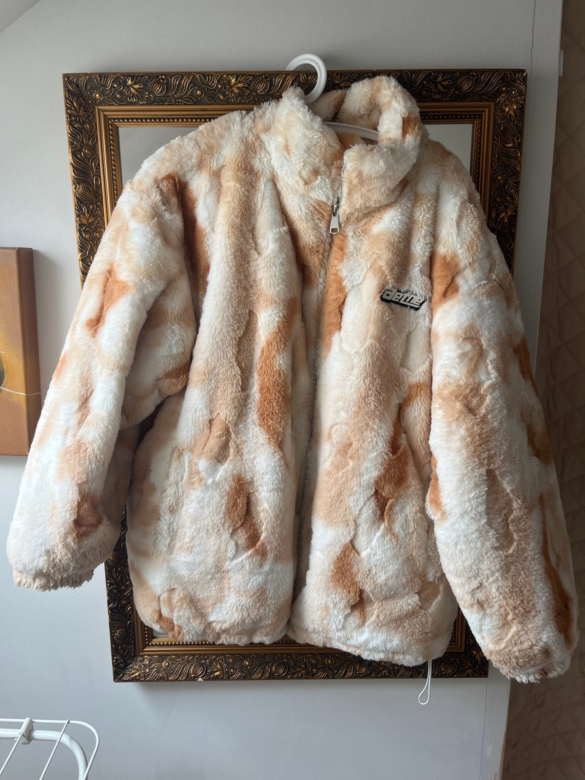 Winter Coat | Warm Plush Oversized Jacket, Ophalen, Zo goed als nieuw, Maat 38/40 (M), Beige