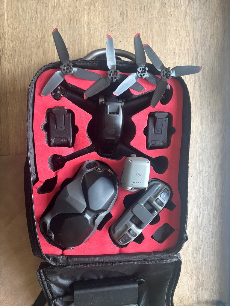 DJI FPV fly more combo, Audio, Tv en Foto, Drones, Zo goed als nieuw, DJI, Professionele drone, Meer dan 10 kilometer
