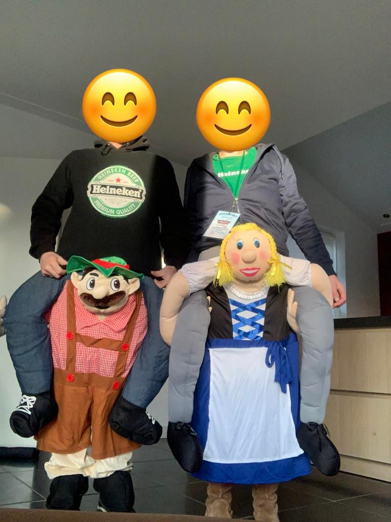 Piggyback kostuums oktoberfest, alsof je op de rug zit, Ophalen of Verzenden, Gedragen, Kleding