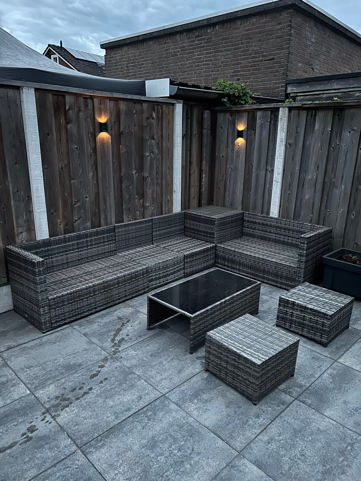 8-delige Loungeset met kussens, Ophalen, 5 zitplaatsen, Gebruikt, Loungeset