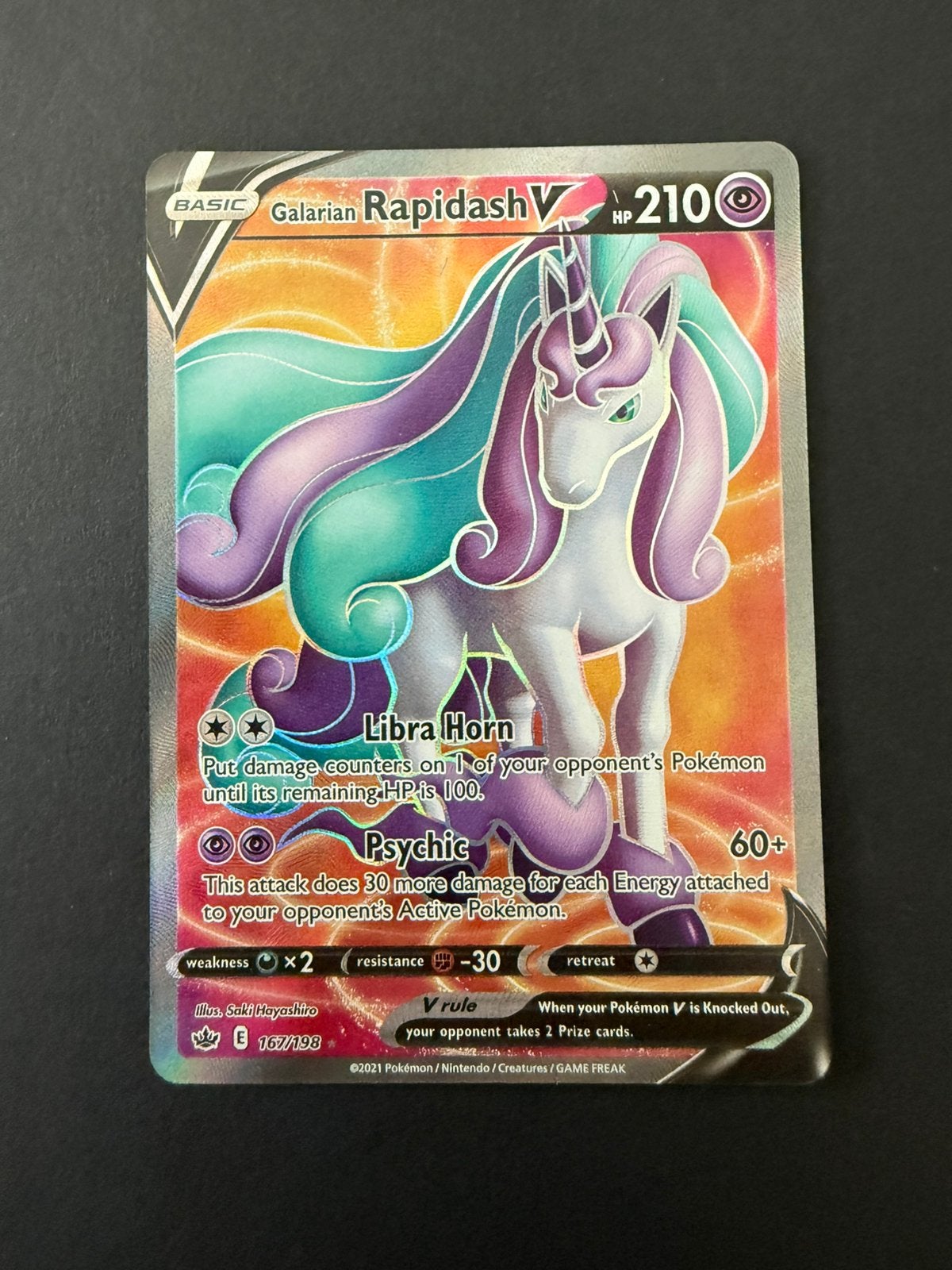 Chilling Reign 167/198 Galarian Rapidash V, Ophalen of Verzenden, Nieuw, Losse kaart