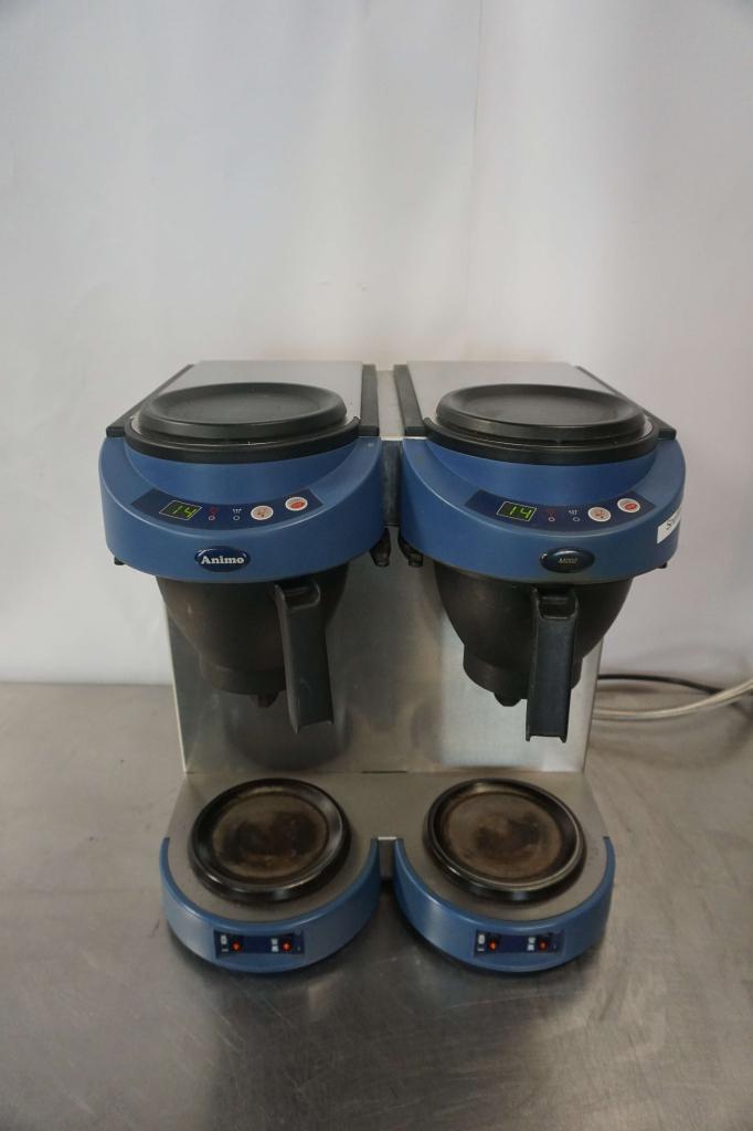 Animo M202 koffiemachine dubbel koffiezetapparaat, Witgoed en Apparatuur, Koffiezetapparaten, Gebruikt, Koffiemachine, Gemalen koffie