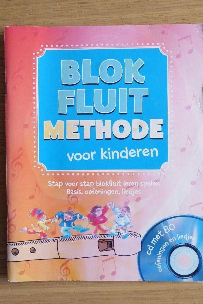 Blokfluit methode voor kinderen (incl. Meespeel CD), Muziek en Instrumenten, Bladmuziek, Les of Cursus, Ophalen of Verzenden, Zo goed als nieuw