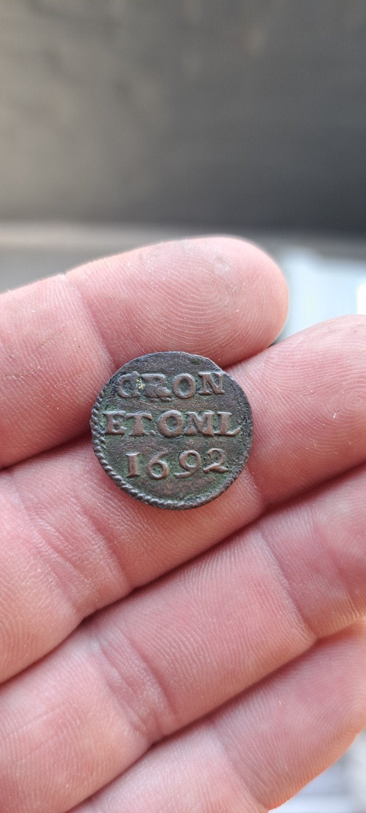 Duit Groningen 1692 , geen bodemvondst, Postzegels en Munten, Munten | Nederland, Ophalen of Verzenden, Vóór koninkrijk, Overige waardes