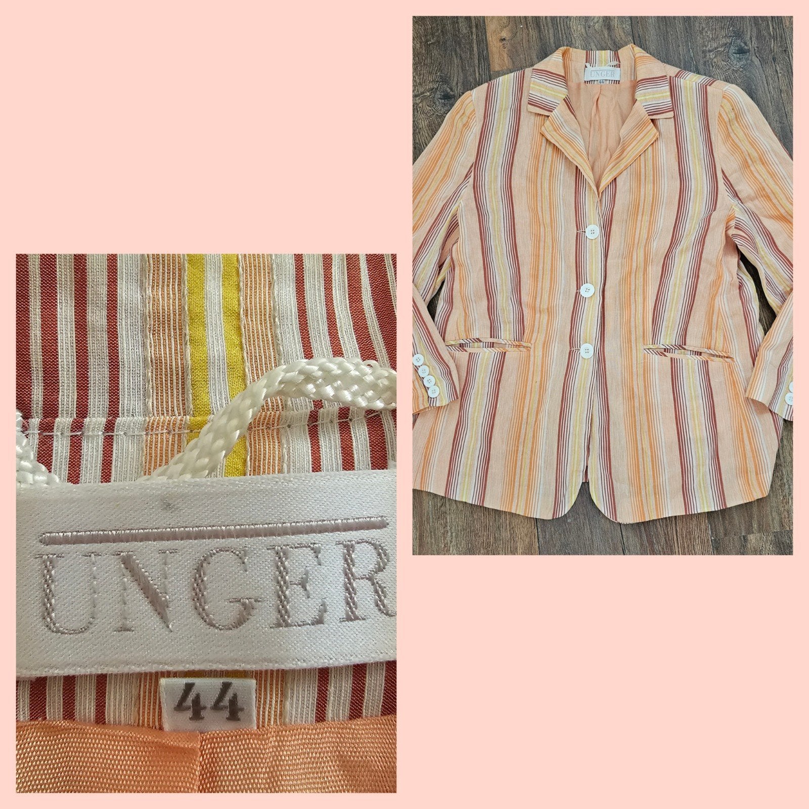 Nieuw van Unger een prachtig linnen mix jasje mt 44., Kleding | Dames, Ophalen of Verzenden, Nieuw, Maat 42/44 (L), Jasje