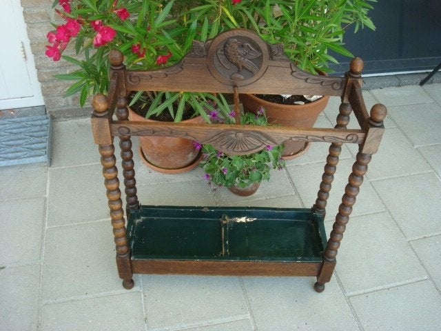 ART-DECO Paraplubak met verhaal 1910/20 -1943, Ophalen, Gebruikt, Hout