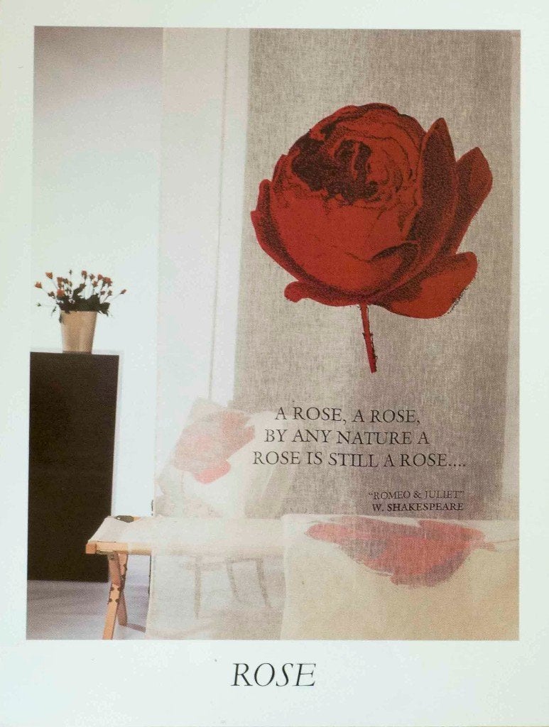 Gordijnbanier Rose 140 x 280 cm | Kardol & Verstraten, Overige materialen, ., Rood, Inbetween gordijn
