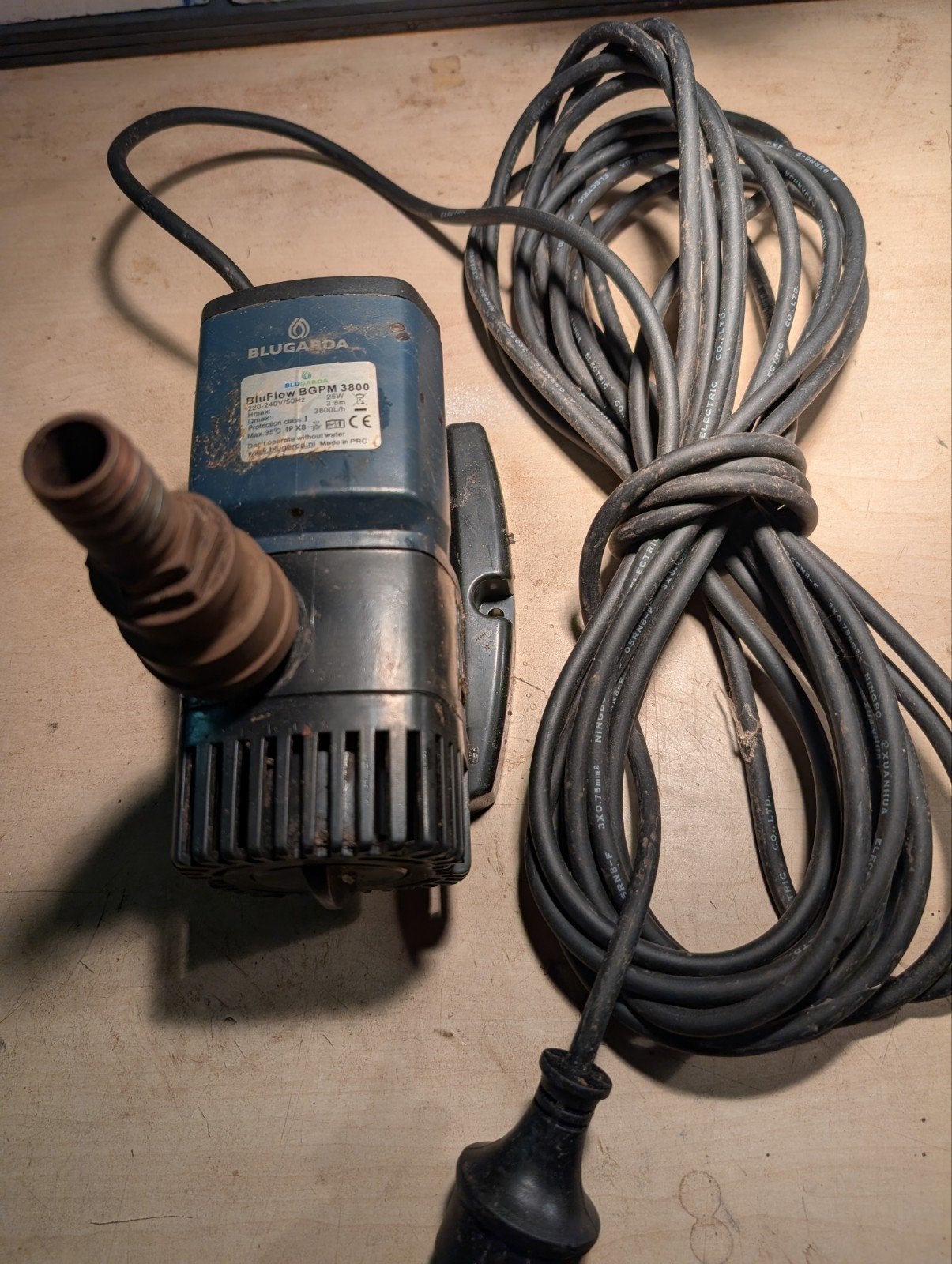 BluGarda BluFlow BGPM 3800 Dompelpomp, Ophalen of Verzenden, Gebruikt, Elektrisch, Dompelpomp