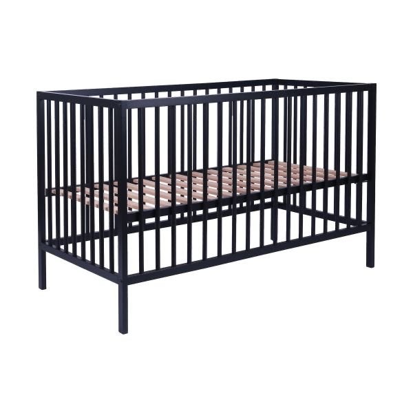Europe Baby Liam ledikant zwart 60x120 cm - Prima staat, Kinderen en Baby's, Ophalen, Zo goed als nieuw, Lattenbodem, Minder dan 140 cm