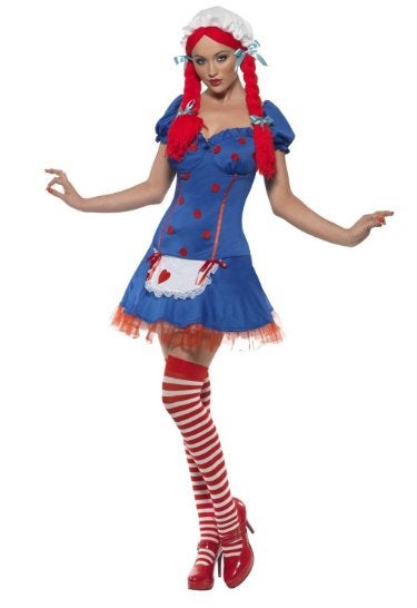 Lappenpop / Ragdoll outfit mt L valt als XL, Ophalen of Verzenden, Zo goed als nieuw, Maat 42/44 (L), Carnaval