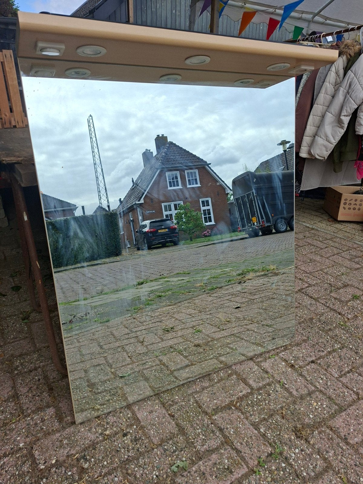 Badkamerspiegel met verlichting - Gebruikt, Huis en Inrichting, Ophalen of Verzenden
