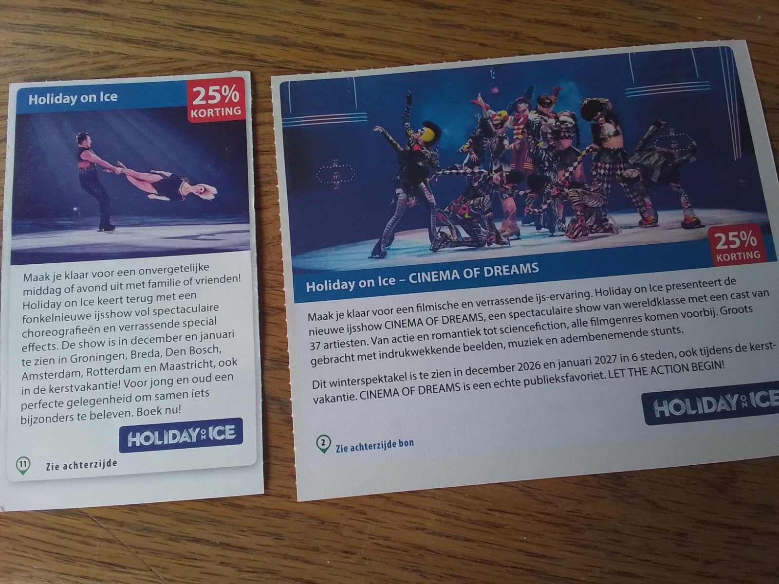 2x kortingsbon  voor holiday on ice, Tickets en Kaartjes, Drie personen of meer