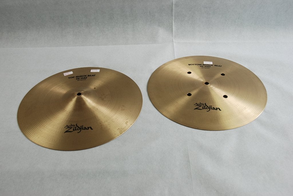 Zildjian Quickbeat hihats 1193/1400gr 14 inch <230803>, Gebruikt, ., Drums of Percussie, Ophalen of Verzenden