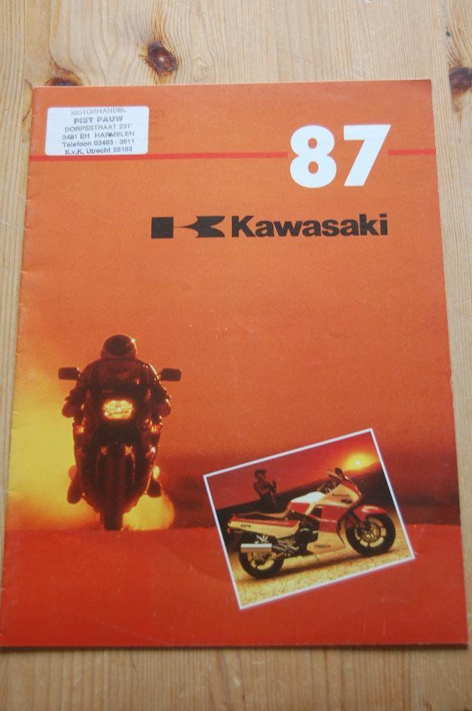 Kawasaki modellen 1987, Motoren, Handleidingen en Instructieboekjes, Kawasaki, Ophalen of Verzenden