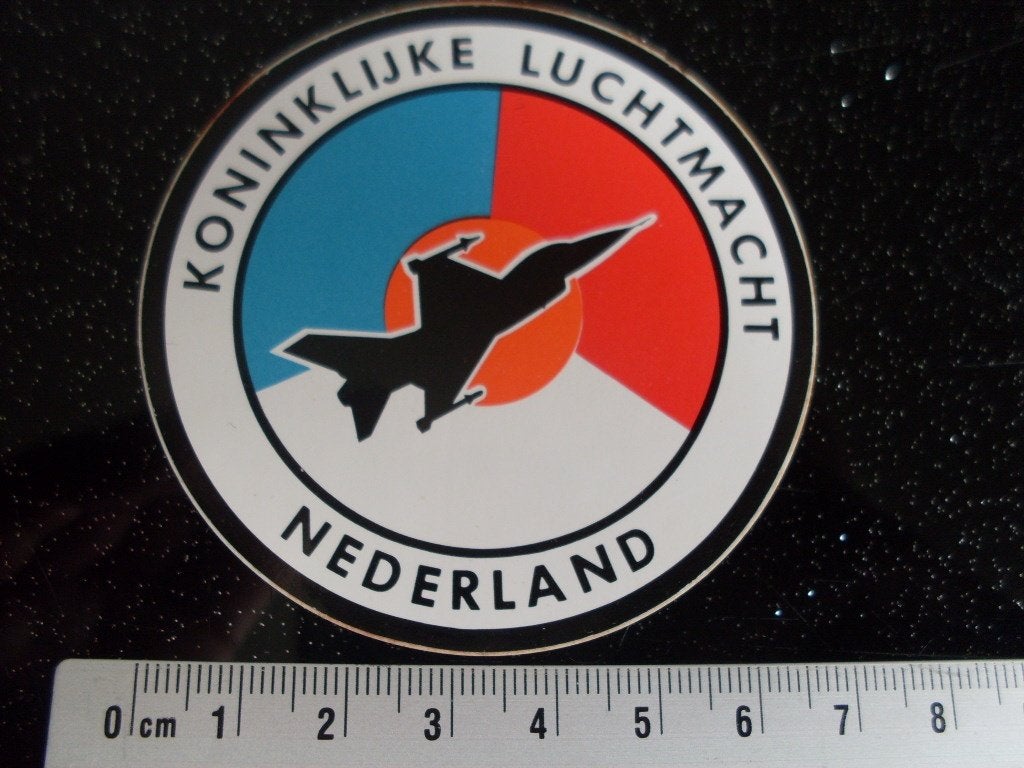 sticker koninklijke luchtmacht nederland logo KLu, Verzenden, Zo goed als nieuw, Bedrijf of Vereniging