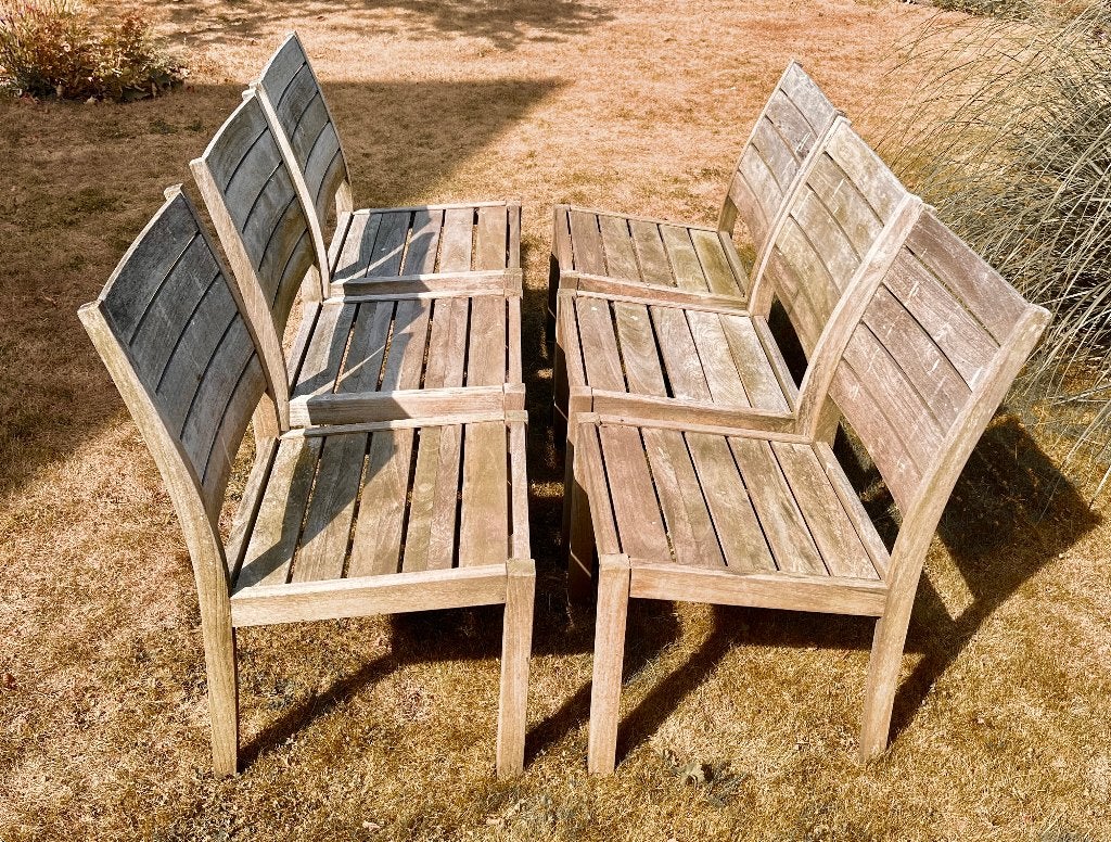 Rough Furniture hardhouten tuinstoelen (6), Tuin en Terras, Ophalen, Gebruikt, Hout