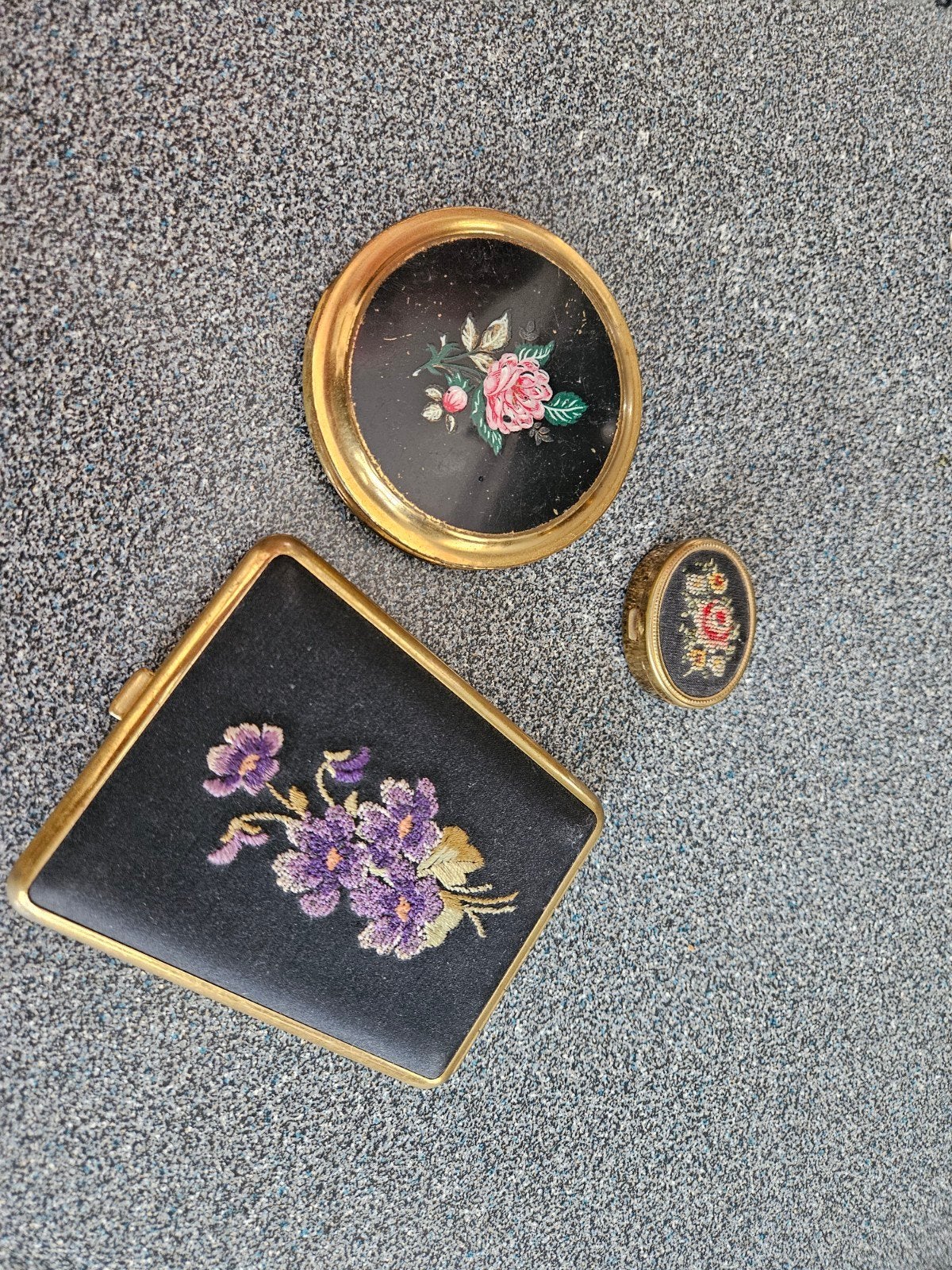 vintage pillendoosje, poederdoos en sigaretten doosje, Ophalen
