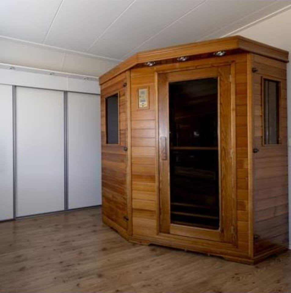 Gedemonteerde sauna in goede staat, Sport en Fitness, Sauna, Ophalen, Gebruikt, Infrarood, Complete sauna