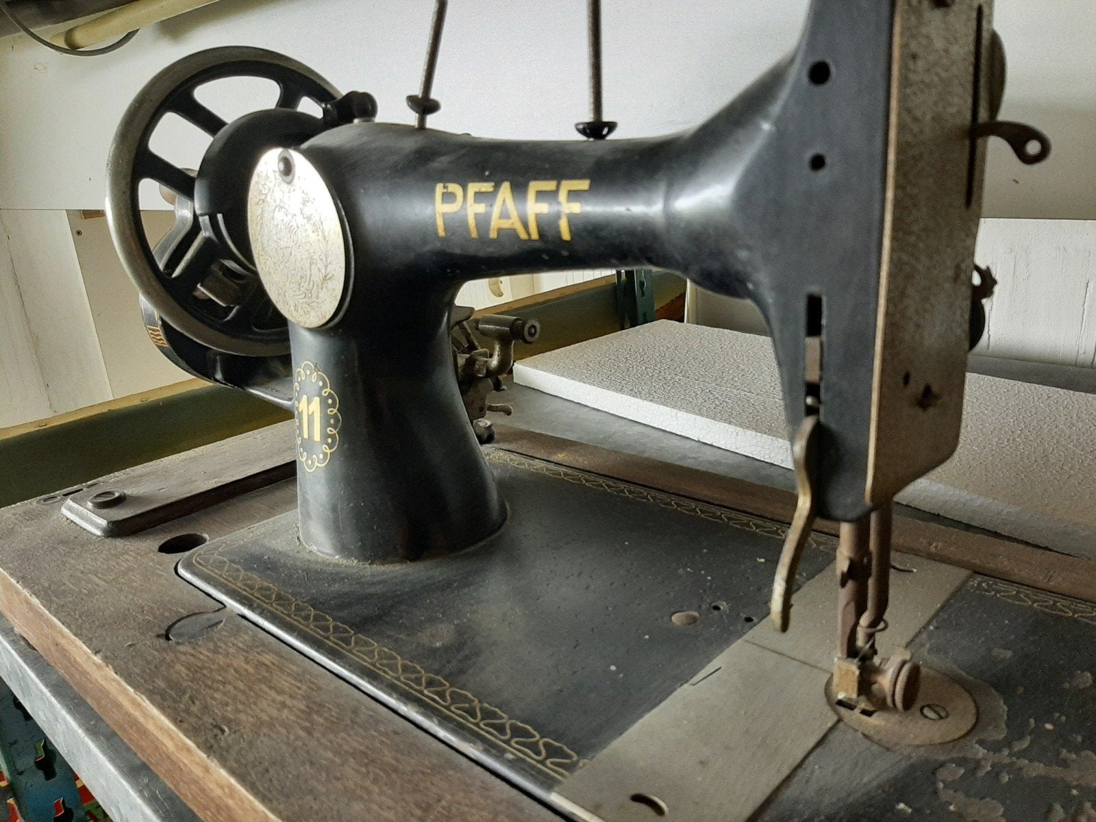 Antieke PFAFF Naaimachine - Handbediend Model 11, Ophalen