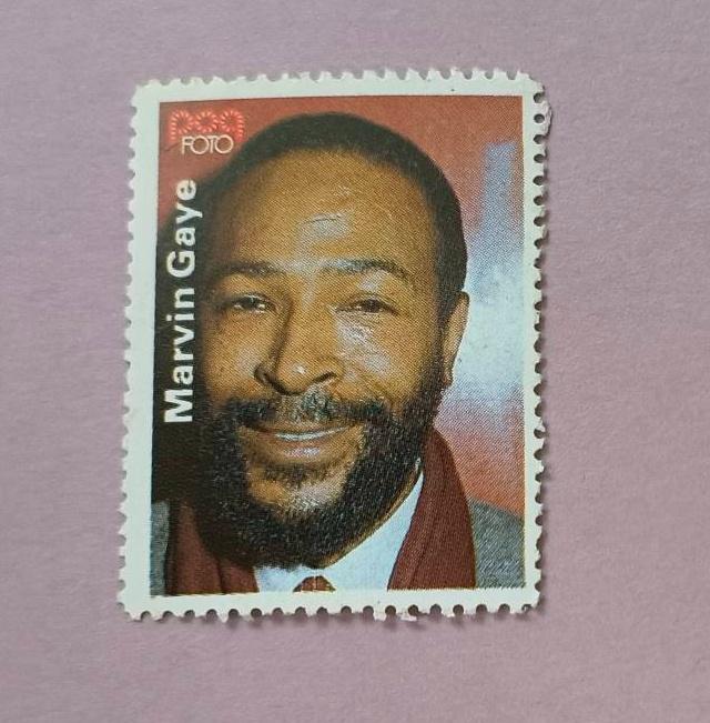 Popfoto zegel Marvin Gaye, Ophalen of Verzenden, Zo goed als nieuw, Foto of Kaart
