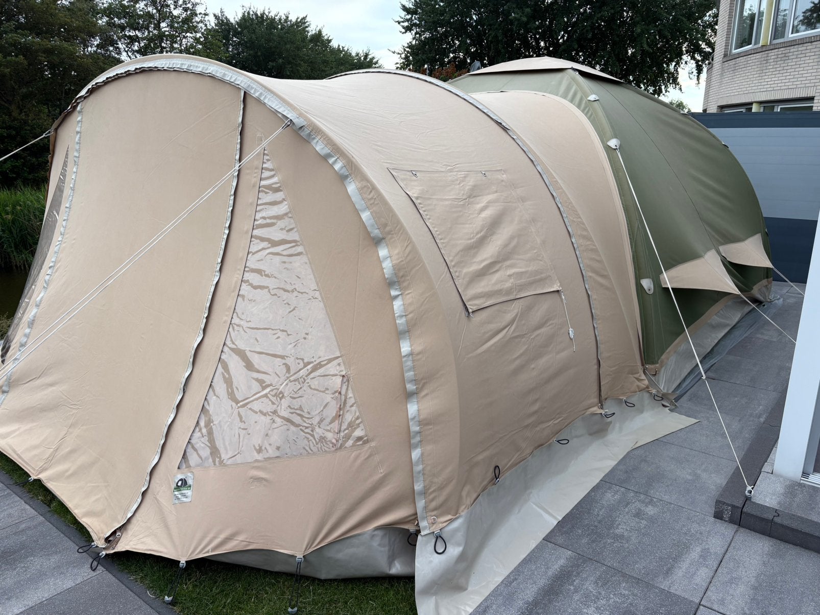 Karsten 350x350 tent luifels kuipzeil compressor z.g.a.n, Caravans en Kamperen, Ophalen, Zo goed als nieuw
