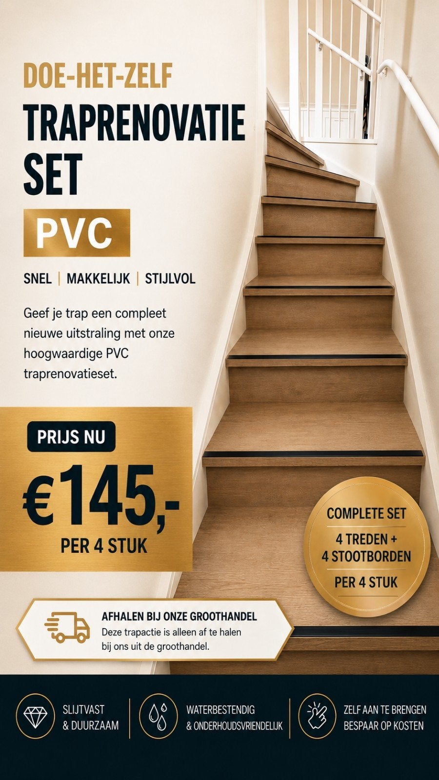 Trap tredeset per set 4 € 145  Belakos trap, 75 m² of meer, Overige typen, Nieuw, Ophalen of Verzenden