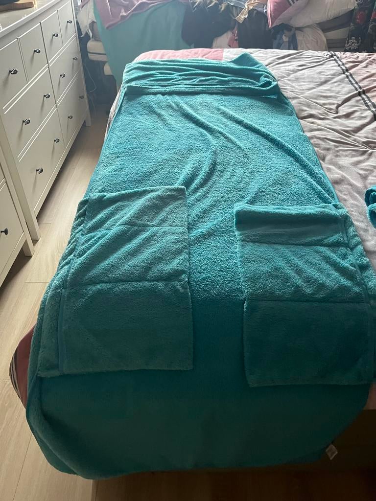 & Ligbedhanddoeken - optidee met opbergzakken, Huis en Inrichting, Badkamer | Badtextiel en Accessoires, Ophalen of Verzenden