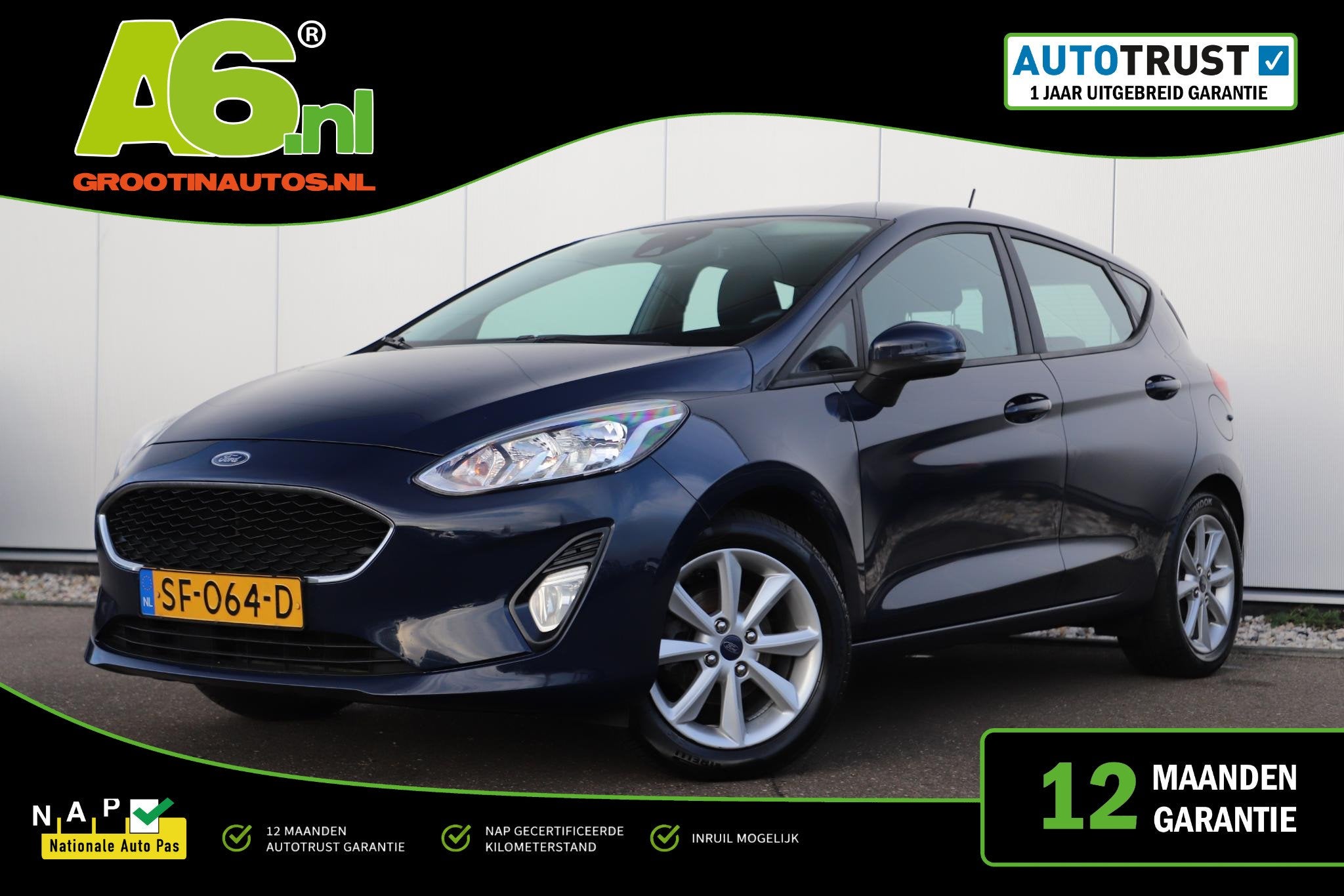 Ford Fiesta 1.1 Trend Trekhaak Navigatie 15 inch LMV Airco B, Voorwielaandrijving, Met garantie (alle), Blauw, 23 km/l