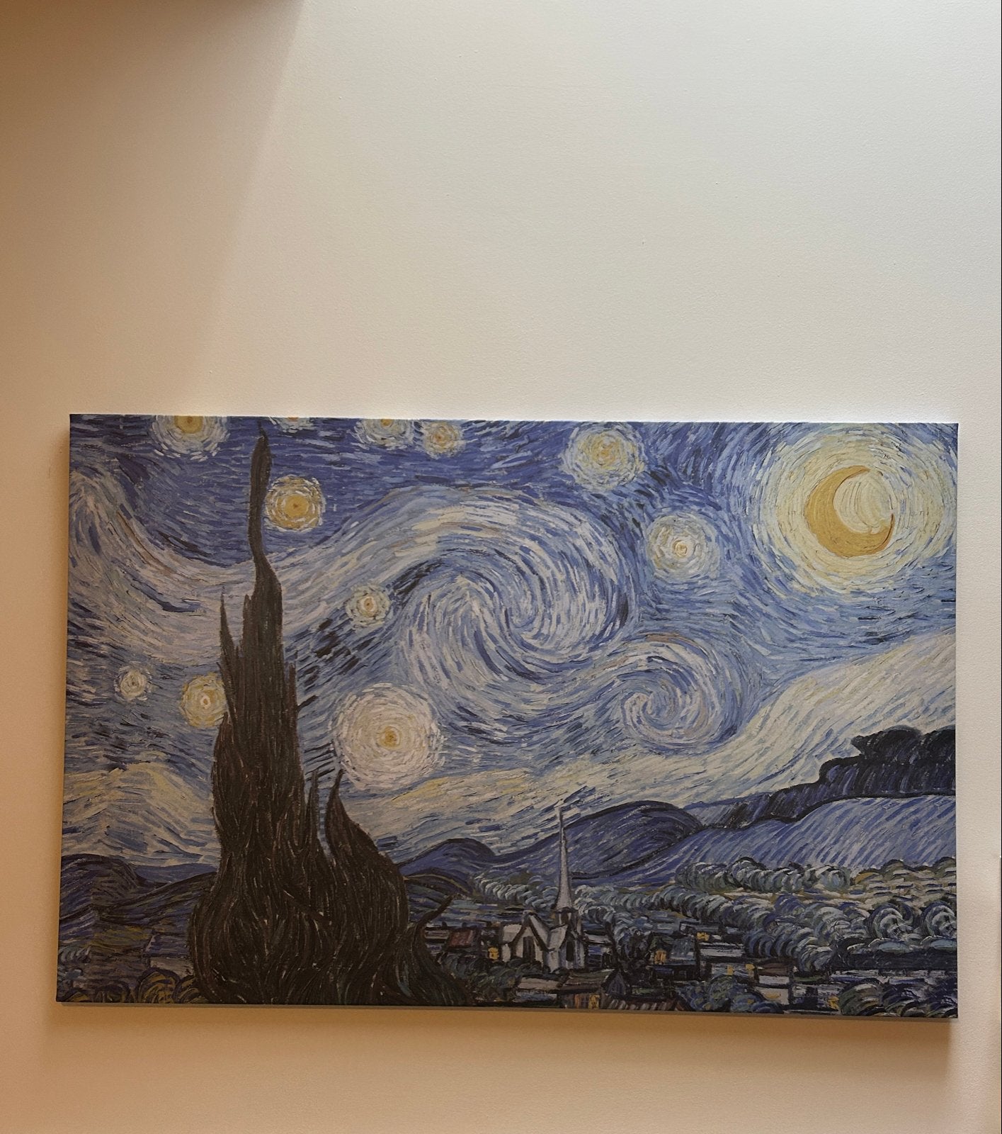 Set van 2 Van Gogh reproducties: De Sterrennacht & Amandelbl, Antiek en Kunst, Kunst | Schilderijen | Klassiek, Ophalen, Doek