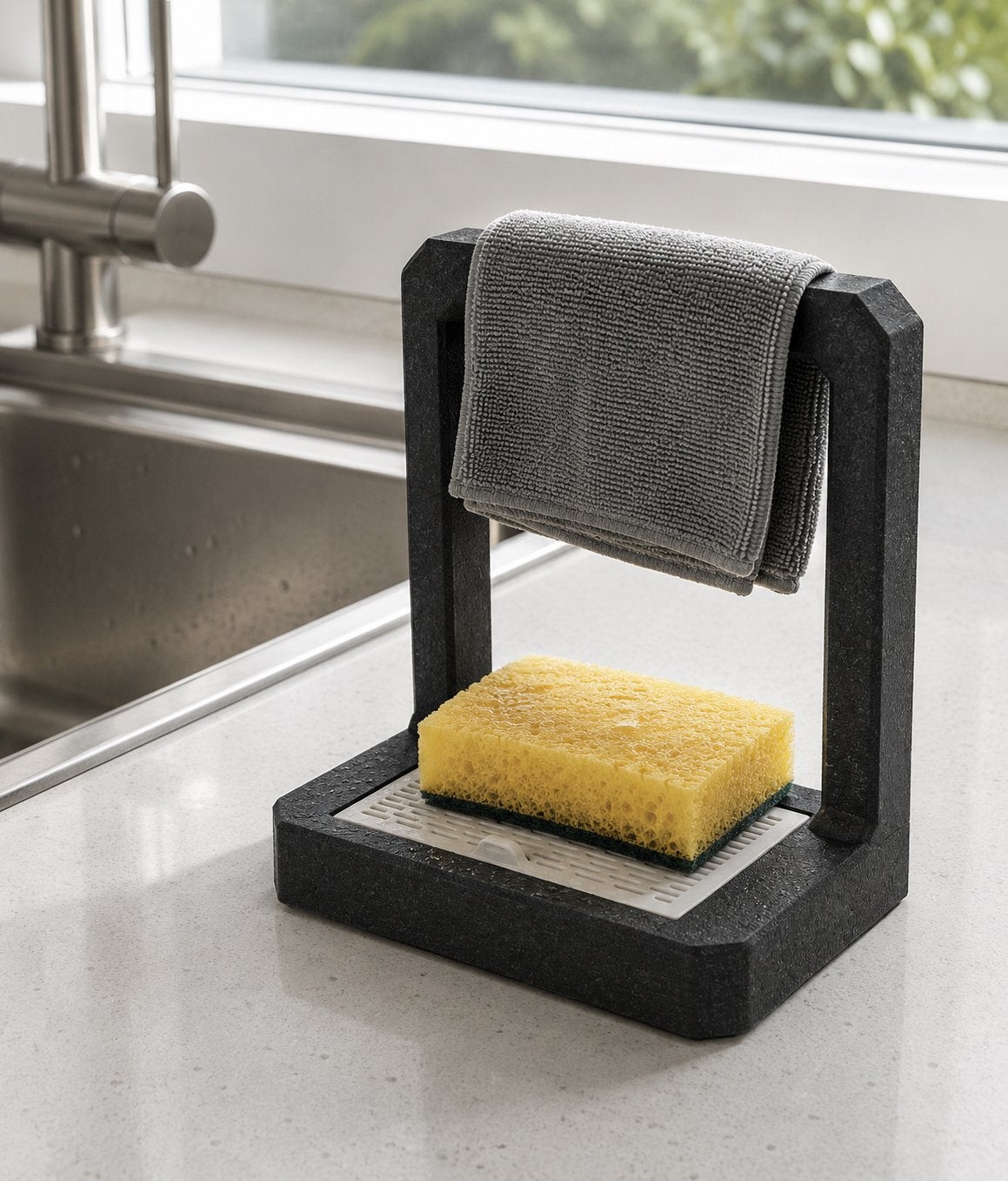 Stijlvolle Spons Houder met Doekrekje voor Keuken, Overige typen, Kunststof, Nieuw, Ophalen of Verzenden