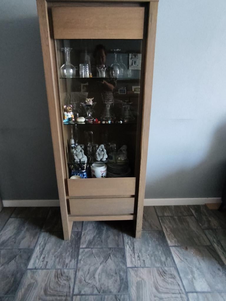 Dressoir spiegels tvkast vitrinekast eettafel salon tafel, Modern, Klassiek, Glas, Gebruikt, Met deur(en)