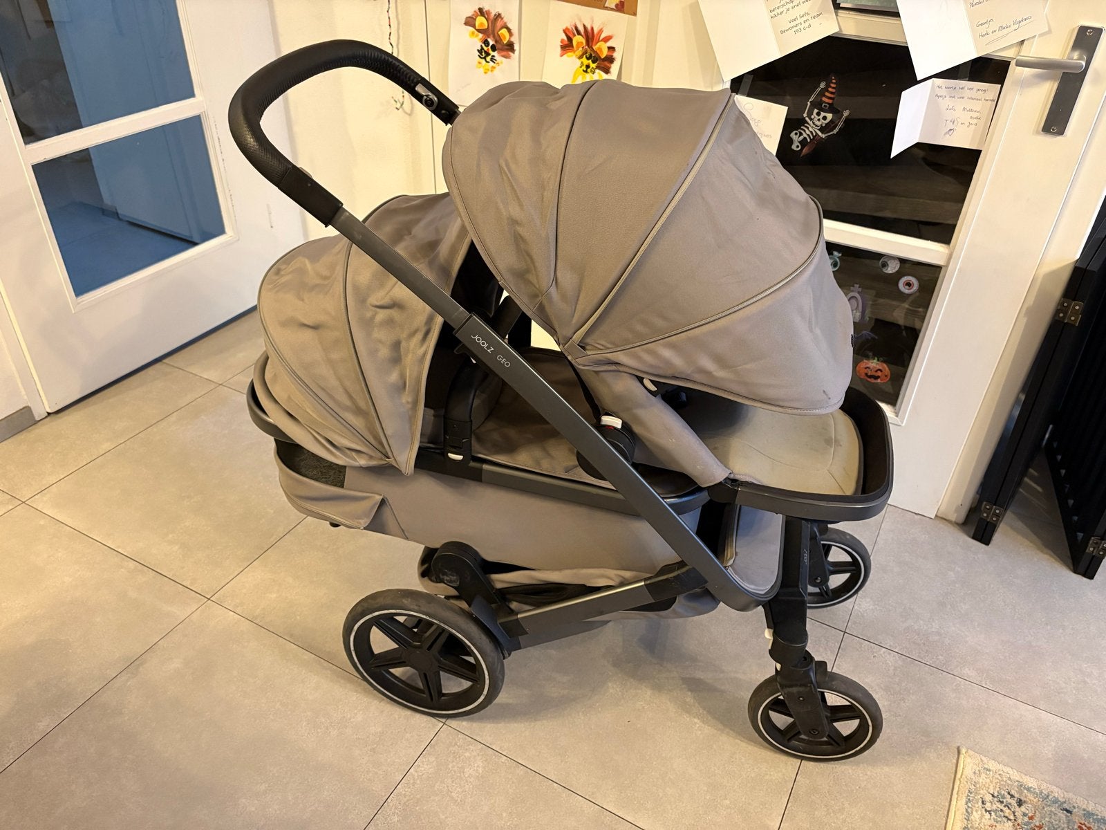 Joolz Geo3 Duo Set Sage Green met Voetenzak & Luiertas, Gebruikt, Duowagen, Combiwagen, Ophalen