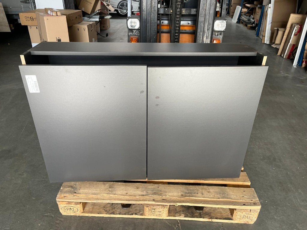 Onderkast 120 cm grafiet zwart, NIEUW, Huis en Inrichting, Ophalen, 100 tot 150 cm, Zwart, Nieuw
