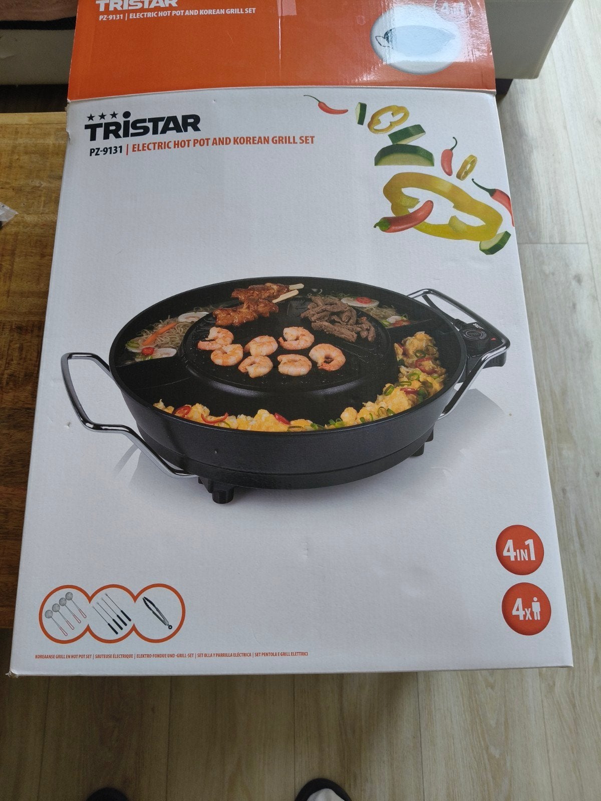 Tristar Korean grillset PZ9131 Nieuw, Ophalen, Nieuw, 4 t/m 7 personen