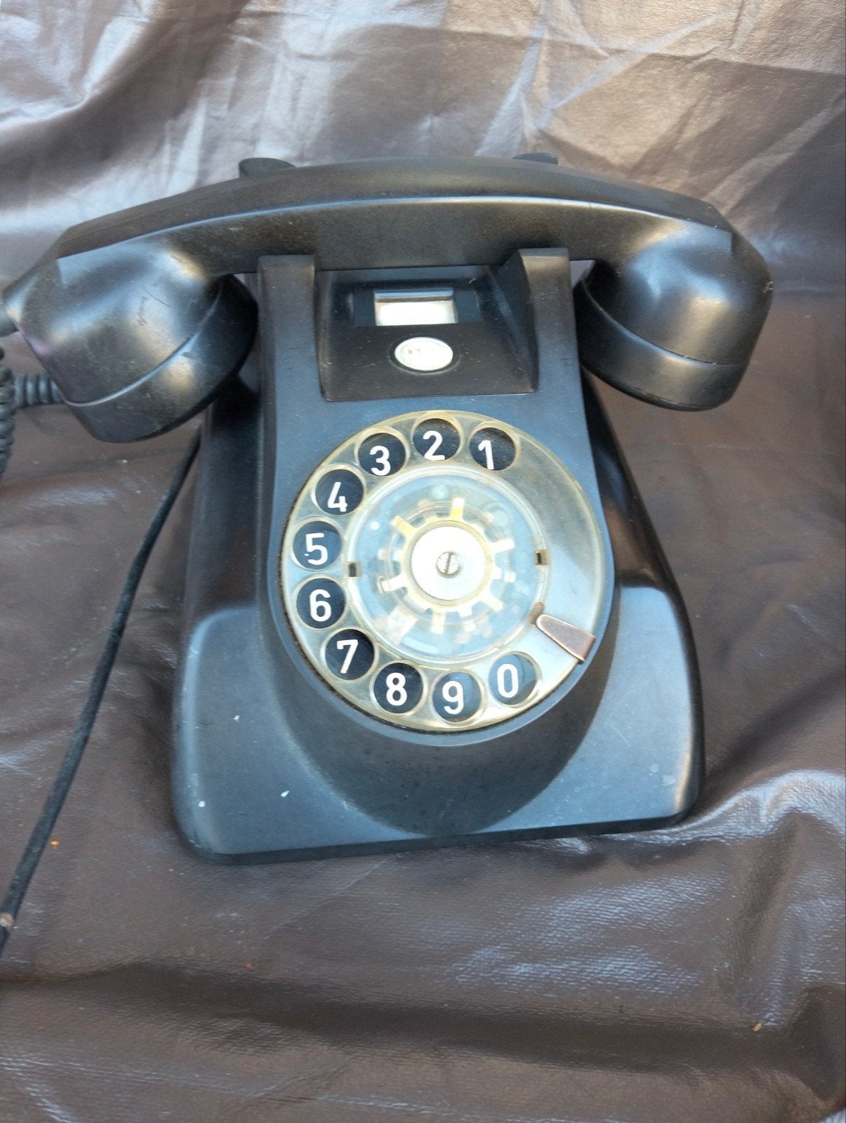 Vintage PTT Telefoon met Draaischijf - Zwart Bakeliet, Telecommunicatie, Verzenden, Gebruikt, Bakeliet