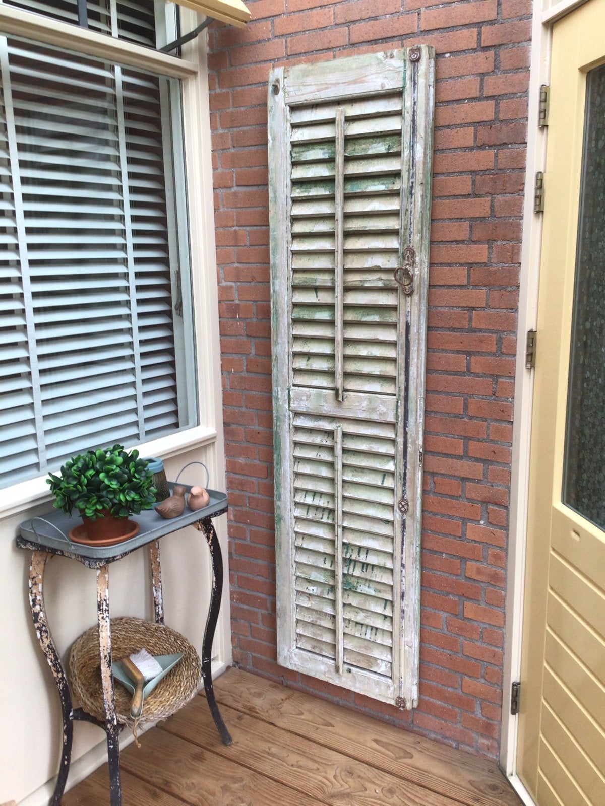 Brocante oude franse shutter luik deur, Ophalen of Verzenden