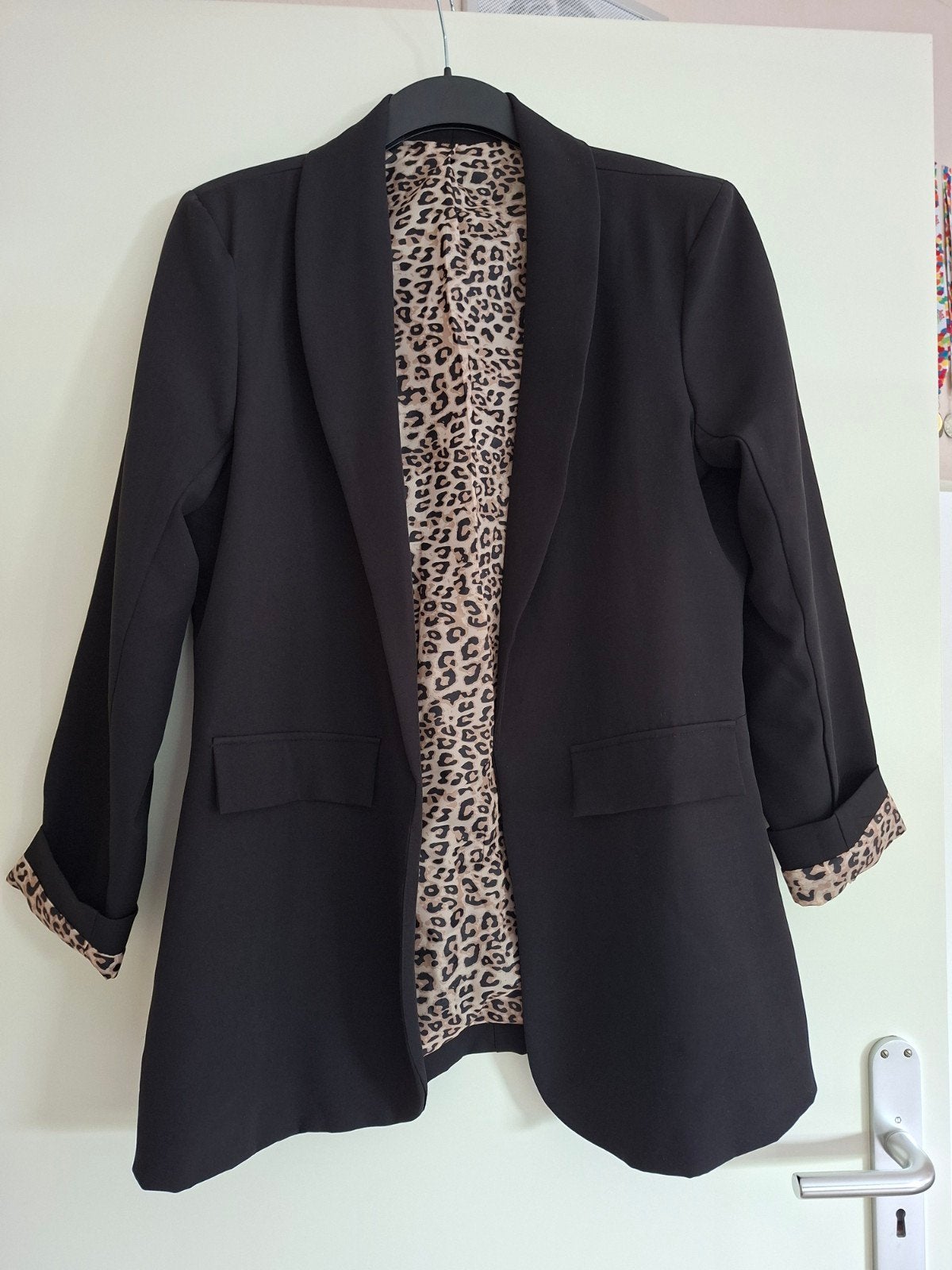 blazer maat L, Ophalen of Verzenden, Zo goed als nieuw, Maat 38/40 (M), Zwart