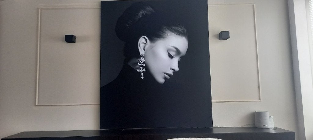 Woman with earrings wisseldoek voor ArtFrame 135x150 cm, Nieuw, 125 cm of meer, Ophalen of Verzenden, Schilderij