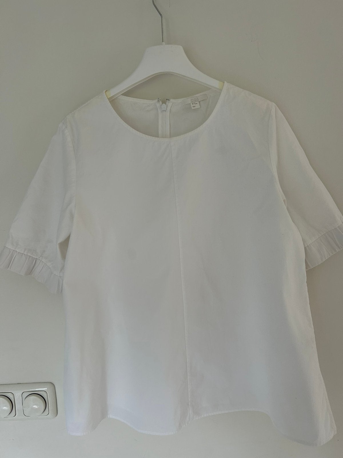 COS blouse met half lange mouw 38 zgan, Ophalen of Verzenden, Zo goed als nieuw, Maat 38/40 (M), Wit