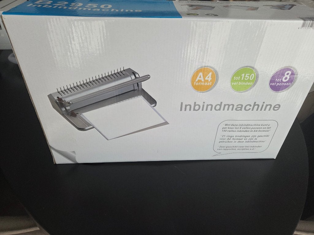 Inbindmachine incl. inbindringen, Ophalen of Verzenden, Gebruikt