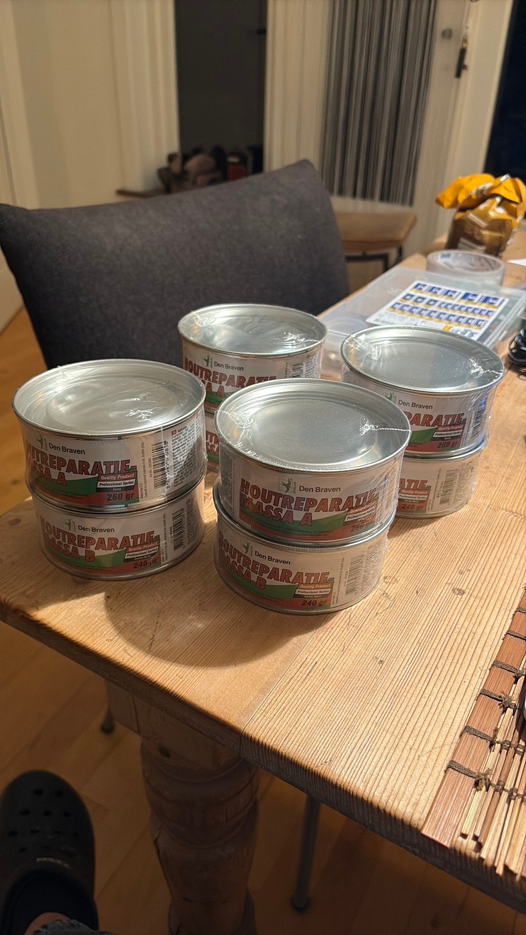 Den Braven houtreparatie 4 x 2 stuks in de verpakking, Ophalen of Verzenden, Nieuw, Overige kleuren
